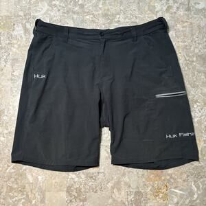 Huk Fishing Shorts Mens 2XL Black 10” Performance Outdoor Stretch Next Level